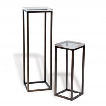 Port 68 AFFM-142-04 - Drake Accent Table, Set of 2, Antique Bronze, Lucite Top, L: 12", S: 10"W AFFM-142-04