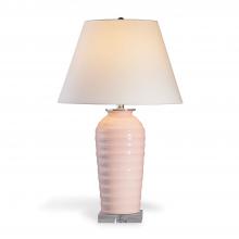 Port 68 LPAS-149-04 - Playa Table Lamp, 1-Light, Pink, Lucite Base, Off-White Shade, 31"H LPAS-149-04