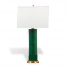 Port 68 LPAS-246-01 - Melrose Table Lamp, 1-Light, Emerald, Brass, Off-White Shade, 32"H LPAS-246-01