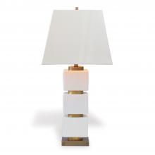 Port 68 LPAS-264-05 - Manhattan Table Lamp, 1-Light, Cream, Brass, Ivory Shade, 35"H LPAS-264-05
