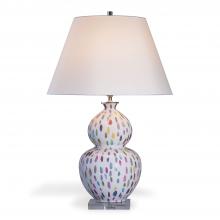 Port 68 LPAS-394-02 - Scalamandre Jamboree Table Lamp, 1-Light, White, Off-White Shade, 31"H LPAS-394-02