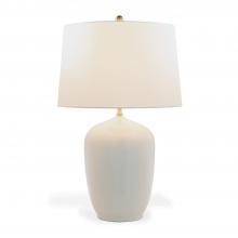 Port 68 LPAS-420-01 - Franklin Table Lamp, 1-Light, Cream, Aged Brass, Off-White Shade, 32"H LPAS-420-01