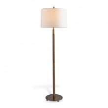 Port 68 LPBS-418-01 - Billy Floor Lamp, 1-Light, Aged Brass, Light Beige Shade, 64"H LPBS-418-01