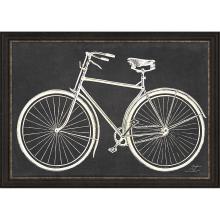 Paragon 13100 - Blueprint Bicycle Framed Art, Black, Brown Frame Color, 42"W 13100