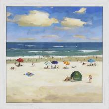 Paragon 13113 - Oceanside Framed Art, Blue, White Frame Color, 41"W 13113