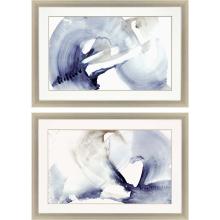 Paragon 13311 - Wave Break Framed Art, Set of 2, Blue, Silver Frame Color, 38"W 13311