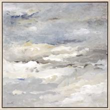 Paragon 13321 - Sea Meets Sky Framed Art, Gray, White Frame Color, 38"W 13321