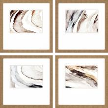 Paragon 13550 - Gulf Framed Art, Set of 4, Gray, Gold Frame Color, 19"W 13550