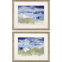 Paragon 13654 - Eastern Winds Framed Art, Set of 2, Blue, Silver Frame Color, 33"W 13654