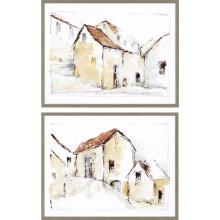 Paragon 13877 - Quiet Streets Framed Art, Set of 2, Gray, Gold Frame Color, 26"W 13877