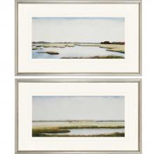 Paragon 1432 - Marshlands I Framed Art, Set of 2, Blue, Silver Frame Color, 30"W 1432