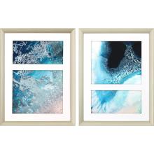 Paragon 14439 - Sea Dance Framed Art, Set of 2, Blue, Silver Frame Color, 25"W 14439