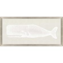 Paragon 14538 - Oh Whale Framed Art, White, Silver Frame Color, 53"W 14538