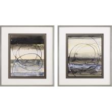 Paragon 14826 - Balanced Horizon II Framed Art, Set of 2, Blue, Silver Frame Color, 27"W 14826