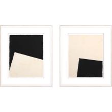 Paragon 14828 - Optical I Framed Art, Set of 2, Black, White Frame Color, 25"W 14828