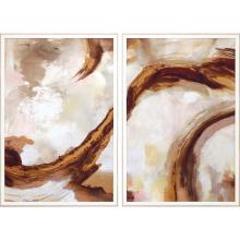 Paragon 15029 - Sandy Expression Framed Art, Set of 2, Orange, White Frame Color, 22"W 15029