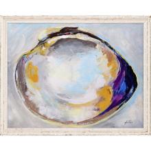 Paragon 15072 - Open Quahog I Framed Art, Blue, White Frame Color, 35"W 15072