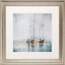 Paragon 15080 - Blue Sailing I Framed Art, Blue, Silver Frame Color, 40"W 15080