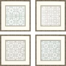 Paragon 15108 - Patina Framed Art, Set of 4, Gray, Gold Frame Color, 19"W 15108