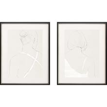 Paragon 15120 - Delicate Pose Framed Art, Set of 2, Beige, Black Frame Color, 26"W 15120