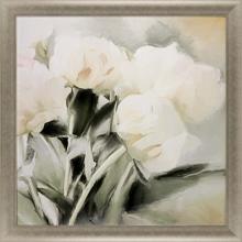 Paragon 15130 - White Floral Arrangement Framed Art, White, Gold Frame Color, 41"W 15130