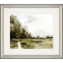 Paragon 15317 - Watercolor Scape I Framed Art, Green, Silver Frame Color, 40"W 15317