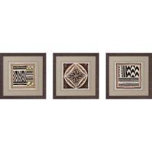 Paragon 15343 - Anela Framed Art, Set of 3, Brown, Brown Frame Color, 21"W 15343