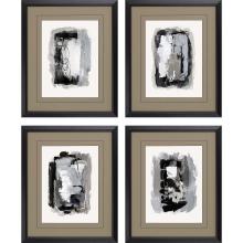 Paragon 15351 - Urban Flare Framed Art, Set of 4, Black, Black Frame Color, 20"W 15351