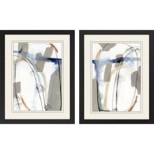 Paragon 15416 - Sabine Framed Art, Set of 2, Blue, Black Frame Color, 26"W 15416