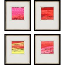 Paragon 15419 - Celebrate I Framed Art, Set of 4, Pink, Black Frame Color, 13"W 15419