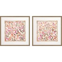 Paragon 15428 - Autumn Fronds Framed Art, Set of 2, Pink, Gold Frame Color, 26"W 15428