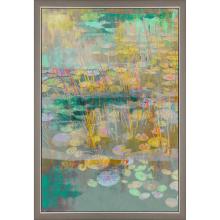 Paragon 15722 - Reeds and Lilies I Framed Art, Turquoise, Silver Frame Color, 27"W 15722