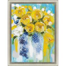 Paragon 15753 - Sunshine Yellow Framed Art, Yellow, Silver Frame Color, 34"W 15753