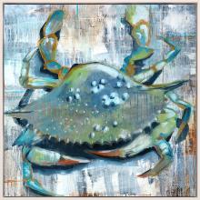 Paragon 15821 - The Crab Canvas, Blue, White Frame Color, 40"W 15821