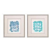 Paragon 22587 - Out of the Blue I Framed Art, Set of 2, Blue, Silver Frame Color, 27"W 22587