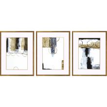 Paragon 22606 - Neo Moderne I Framed Art, Set of 3, White, Gold Frame Color, 19"W 22606