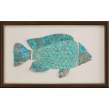 Paragon 22654 - Ocean Wonder I Framed Art, Turquoise, Gold Frame Color, 40"W 22654