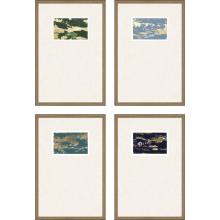 Paragon 22658 - In the Horizon Framed Art, Set of 4, Blue, Gold Frame Color, 17"W 22658