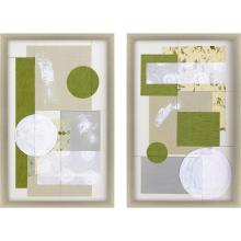 Paragon 22666 - Phases I Framed Art, Set of 2, Beige, Silver Frame Color, 23"W 22666