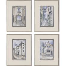 Paragon 22673 - La Ville I Framed Art, Set of 4, Gray, Silver Frame Color, 17"W 22673