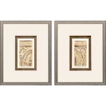 Paragon 22721 - Vestige Framed Art, Set of 2, Blue, Gray, Silver Frame Color, 15"W 22721