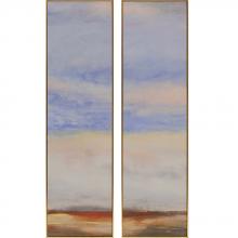 Paragon 2644 - Far Away II Canvas, Set of 2, Blue, Brown, Gold Frame Color, 17"W 2644