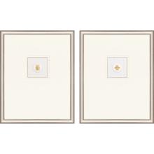 Paragon 31031 - Insect Intaglio I Framed Art, Set of 2, Orange, Off-White, Silver Frame Color, 20"W 31031