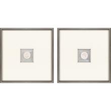 Paragon 31037 - Coastal Intaglio I Framed Art, Set of 2, White, Silver Frame Color, 22"W 31037