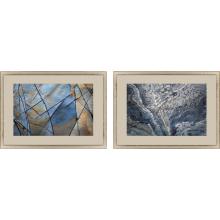 Paragon 31059 - Metamorphic Framed Art, Set of 2, Blue, Silver Frame Color, 32"W 31059