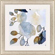 Paragon 31078 - Watercolour Floral I Framed Art, Blue, Silver Frame Color, 43"W 31078