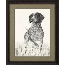 Paragon 31089 - Canine Watch Framed Art, Black, Brown Frame Color, 36"W 31089