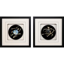 Paragon 31116 - Records Framed Art, Set of 2, Black, Black Frame Color, 25"W 31116