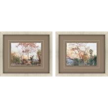 Paragon 31124 - Quiet Place Framed Art, Set of 2, Green, Gold Frame Color, 27"W 31124