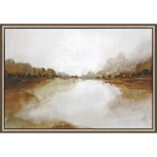 Paragon 31125 - Firestone Lake View Canvas, Brown, Silver Frame Color, 51"W 31125